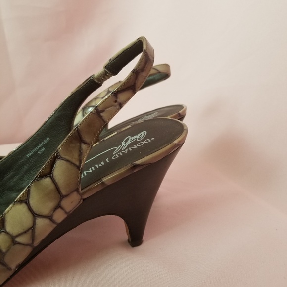 DONALD J PLINER Papina Open Toe Slingback Heels 10 - Picture 3 of 8